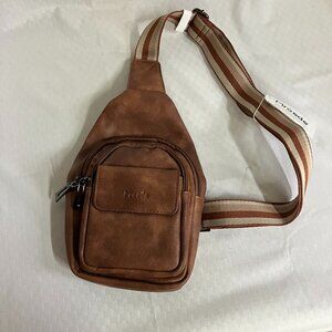 Mroede Women Men Unisex Small Brown Fanny Packs Crossbody Chest Sling Purse